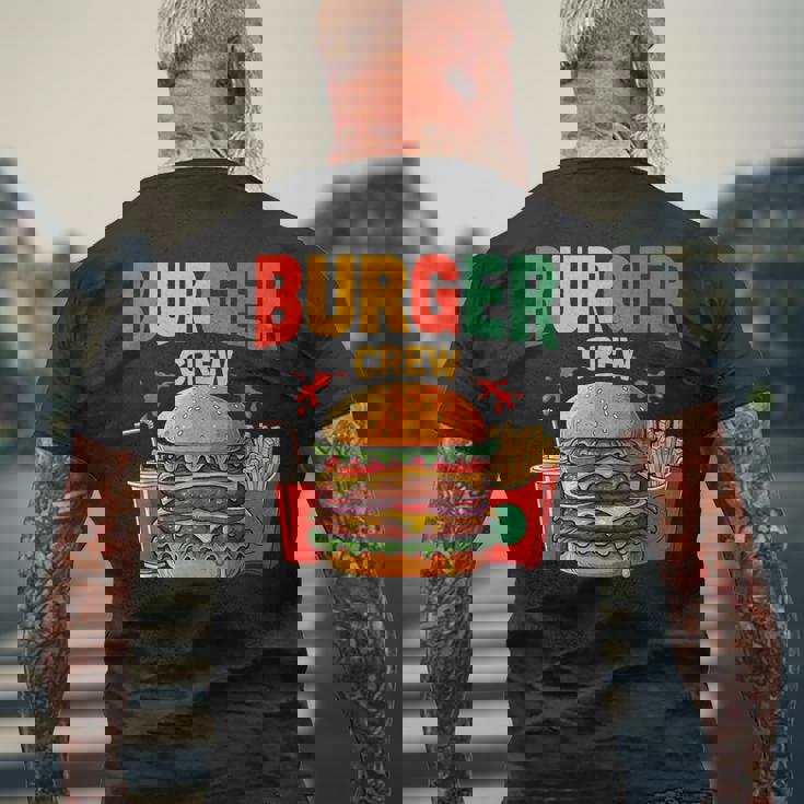 Berger Crew Hamburger Cheeseburger Fast Food Lovers メンズTシャツ バックプリント 高齢者への贈り物