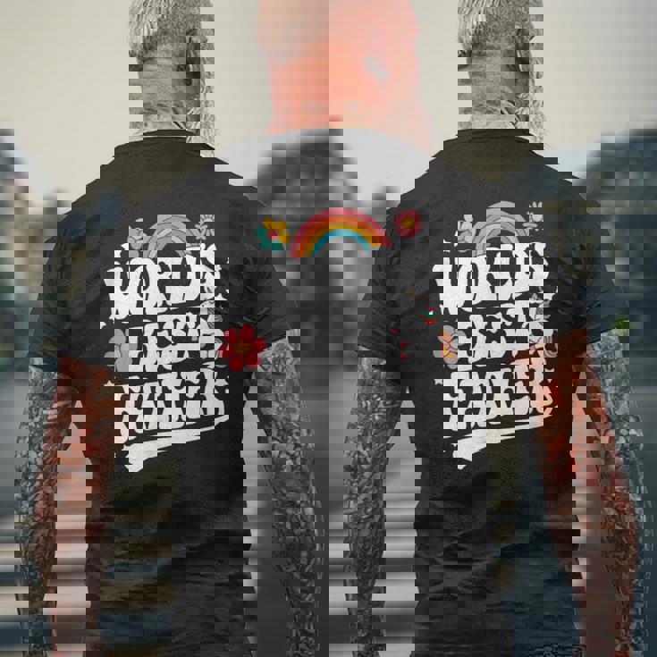 Words Best Father Pink Father’S Day メンズTシャツ バックプリント 高齢者への贈り物