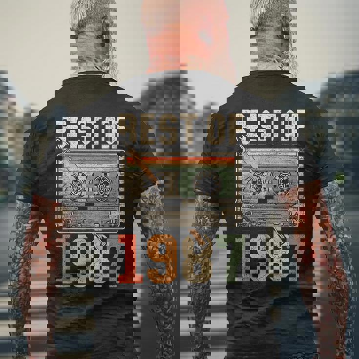 Best Of 1987 オールド・カセット 39歳の誕生日 レトロ メンズTシャツ バックプリント 高齢者への贈り物