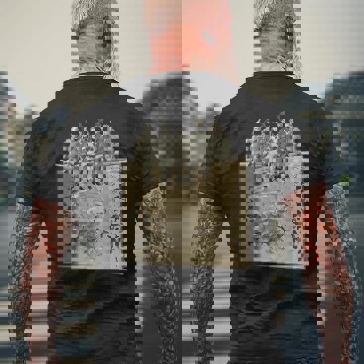 Big Oz Book オズの魔法使い ドロシー・トト ブリキの人 ライオン かかし メンズTシャツ バックプリント 高齢者への贈り物