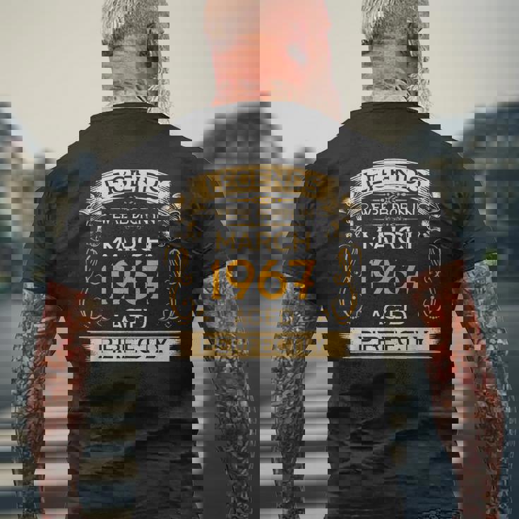 Birthday Legends Were Born Ins March 1967 メンズTシャツ バックプリント 高齢者への贈り物