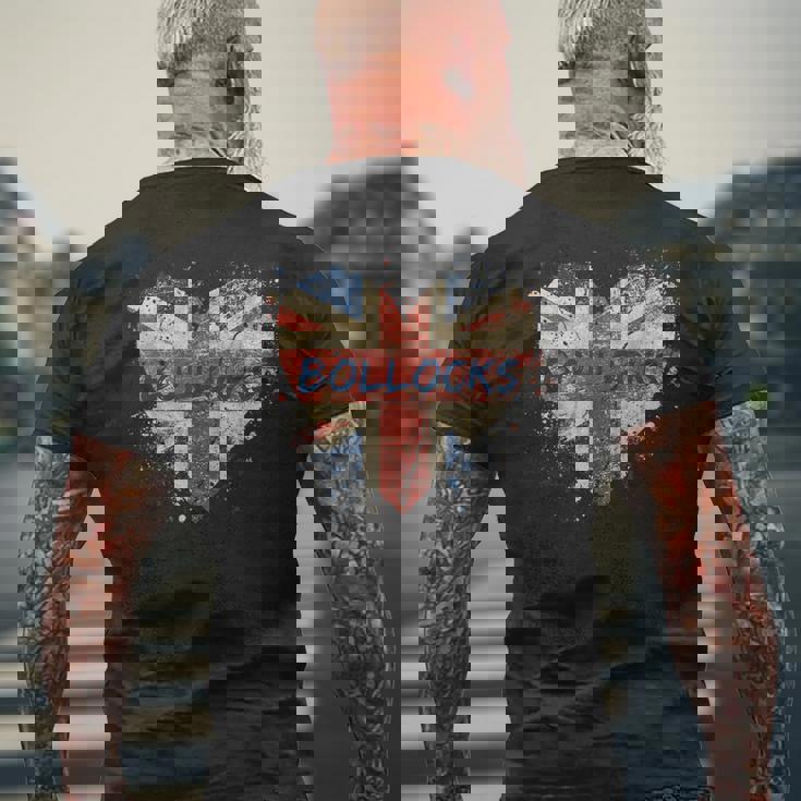 Bollocks ヴィンテージ 英国ユニオンジャック ハートペイント 飛び散り メンズTシャツ バックプリント 高齢者への贈り物