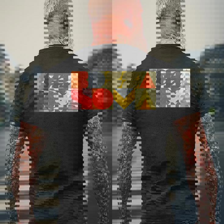 Bossa Nova ブラジル ジャズ ミュージック ヴィンテージ タイポグラフィ メンズTシャツ バックプリント 高齢者への贈り物