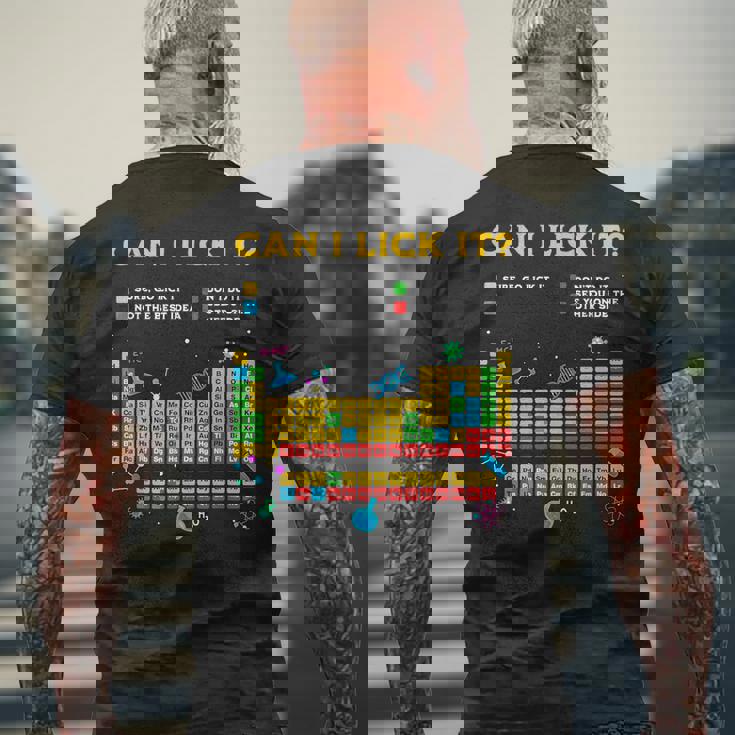 Can I Lick It 周期表 面白い 科学 先生 学生 メンズTシャツ バックプリント 高齢者への贈り物