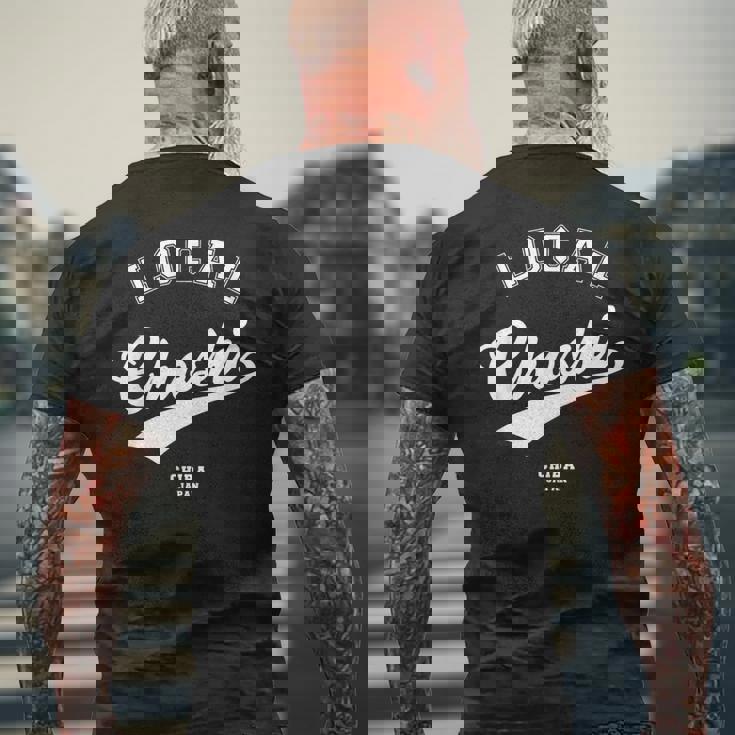 Choshi Local 銚子市ローカル 故郷 メンズTシャツ バックプリント 高齢者への贈り物