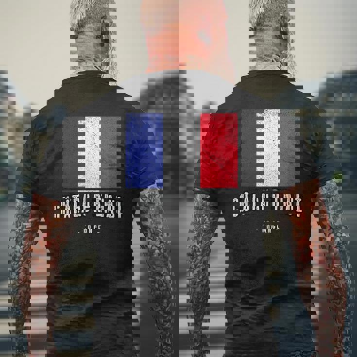 Château-Renault France メンズTシャツ バックプリント 高齢者への贈り物