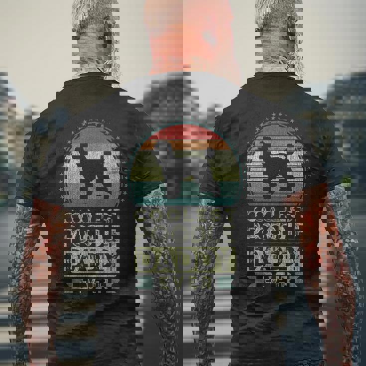 Coolest Poodle Daddy Ever Father's Day Dad メンズTシャツ バックプリント 高齢者への贈り物