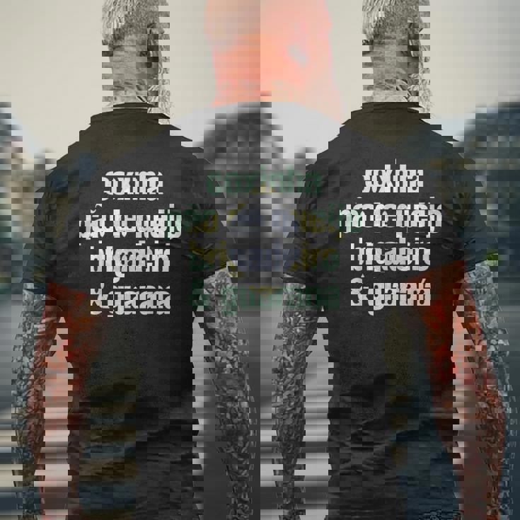 Coxinha Pao De Queijo Brigadeiro & Guarana ブラジル料理 メンズTシャツ バックプリント 高齢者への贈り物