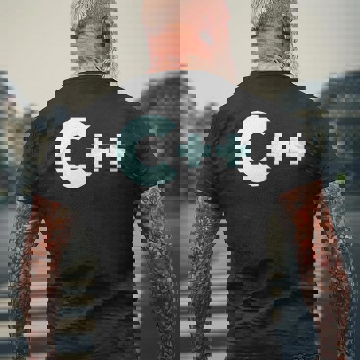 Cプログラマーティー コンピューター開発者 メンズTシャツ バックプリント 高齢者への贈り物