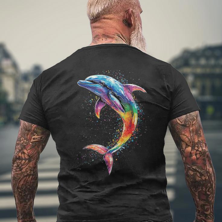 Delphin Taucher Delphine Ozeanüße Delfine Delfin T-Shirt mit Rückendruck Geschenke für alte Männer