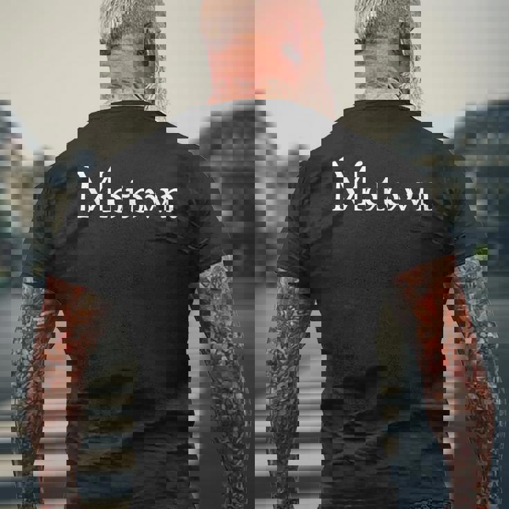 Detroit City Michigan Motor Motown メンズTシャツ バックプリント 高齢者への贈り物