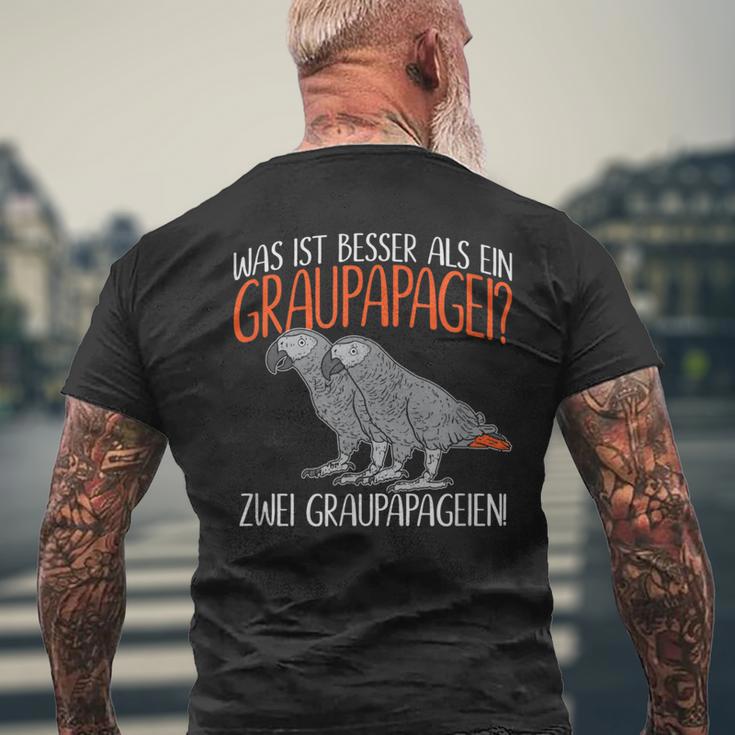 Deux Oiseaux Gris Du Gabon Quel Meilleur Qu'un Oiseau Gris Du Gabon T-shirt imprimé au dos Cadeaux pour les vieillards