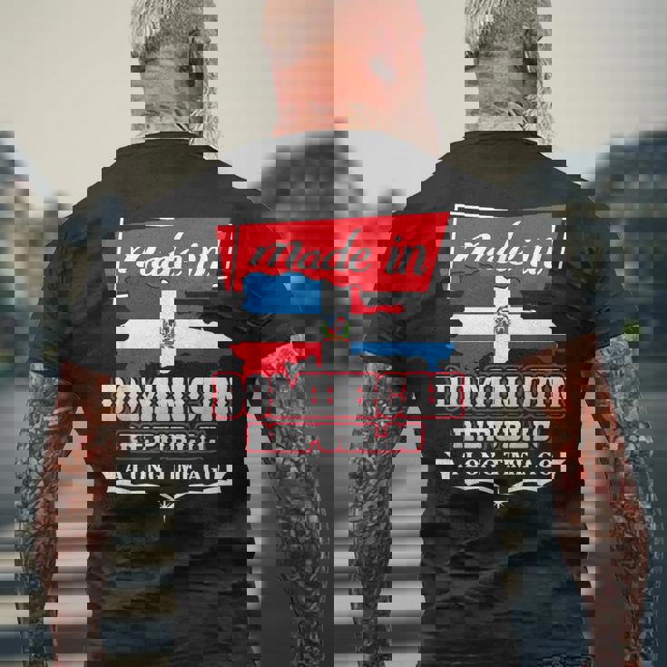 Dominican Republic Long Ago Country Flag Dr Native メンズTシャツ バックプリント 高齢者への贈り物