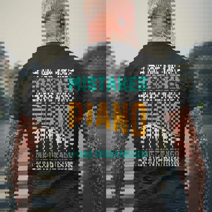 I Don't Make Mistakes When Playing A Piano メンズTシャツ バックプリント 高齢者への贈り物