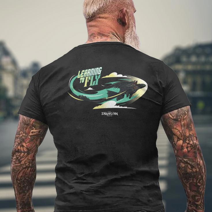 Dreamworks ヒックとドラゴン Toothless Learning To Fly メンズTシャツ バックプリント 高齢者への贈り物