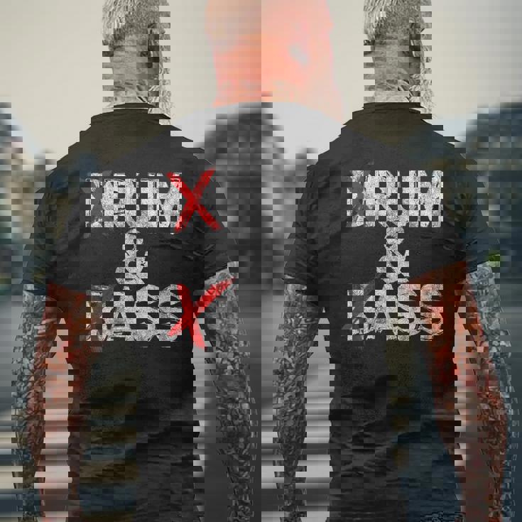 Drum And Bass Rum & Assintage メンズTシャツ バックプリント 高齢者への贈り物