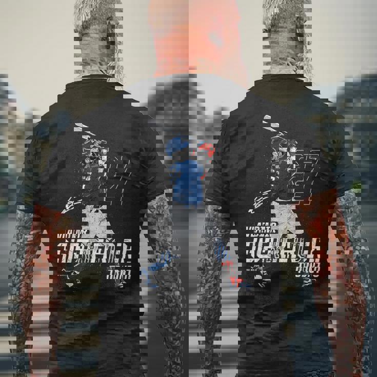 Dynamic Poseladimir Guerrero Jr Toronto Baseball Mlbpa メンズTシャツ バックプリント 高齢者への贈り物