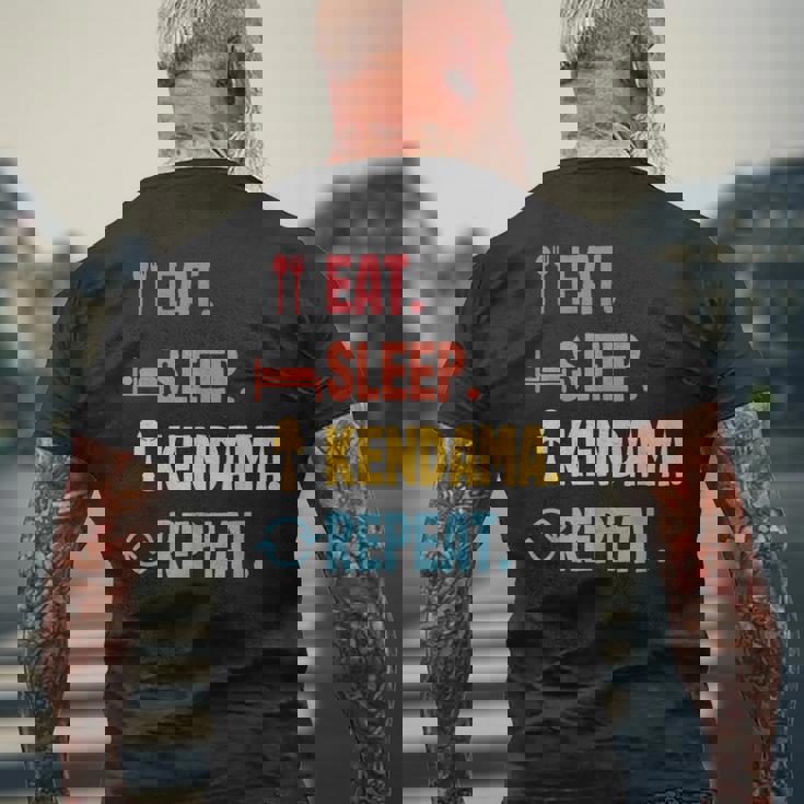 Eatleep けん玉リピート メンズTシャツ バックプリント 高齢者への贈り物