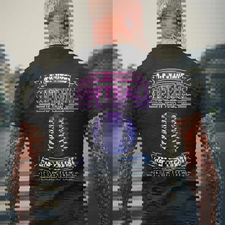 Ein Tag Ohne ソフトボール Ist Wie ソフトボール メンズTシャツ バックプリント 高齢者への贈り物