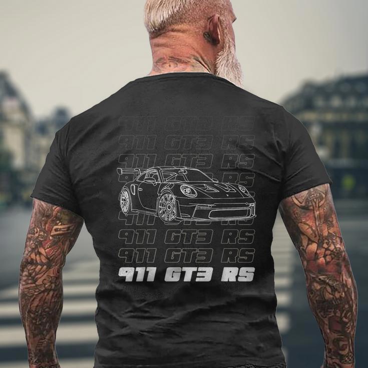 Exklusive 911 Gt3 Rsilhouette Meme Coin Motorsporte T-Shirt mit Rückendruck Geschenke für alte Männer
