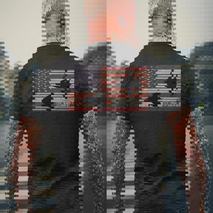 F-14 トムキャット ジェット戦闘機 アメリカの国旗 長袖tシャツ メンズTシャツ バックプリント 高齢者への贈り物