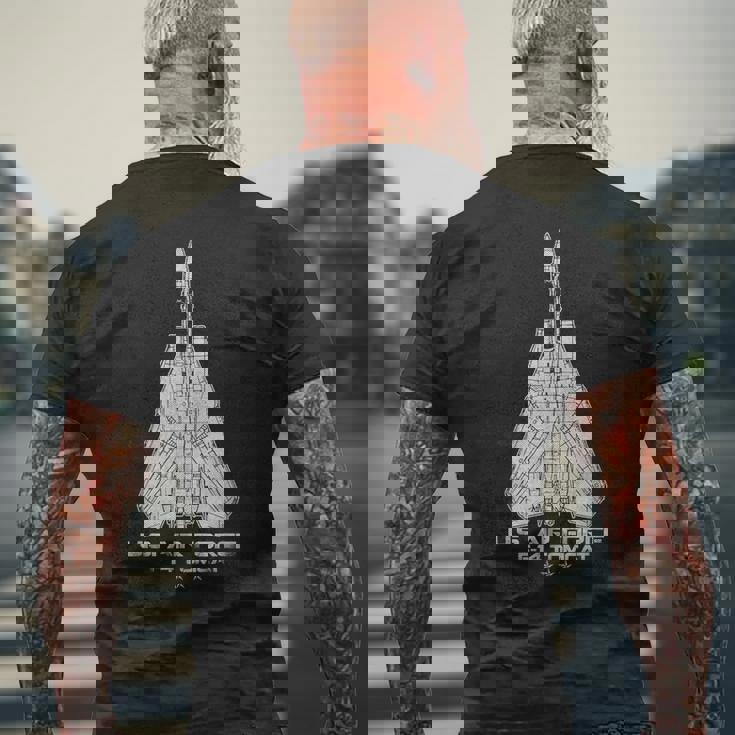 F-14 トムキャット 戦闘機 ジェットミリタリー パイロット 退役軍人 アメリカ空軍 メンズTシャツ バックプリント 高齢者への贈り物