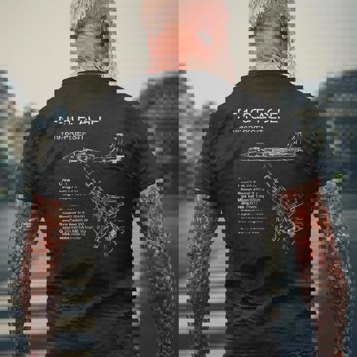 F-15 Eagle メンズTシャツ バックプリント 高齢者への贈り物