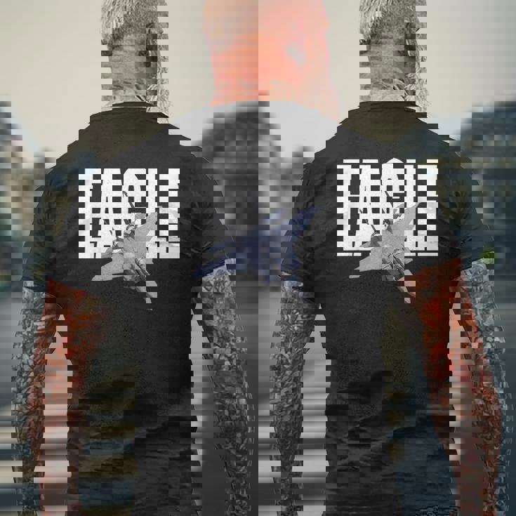 F-15 イーグル メンズTシャツ バックプリント 高齢者への贈り物