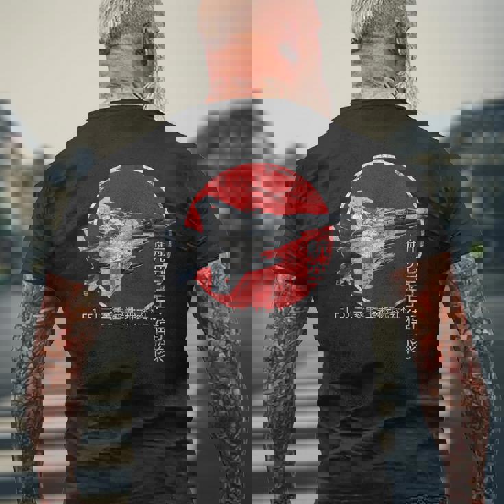 F-15J Jasdf ジェット戦闘機 飛行機 ヴィンテージ メンズTシャツ バックプリント 高齢者への贈り物