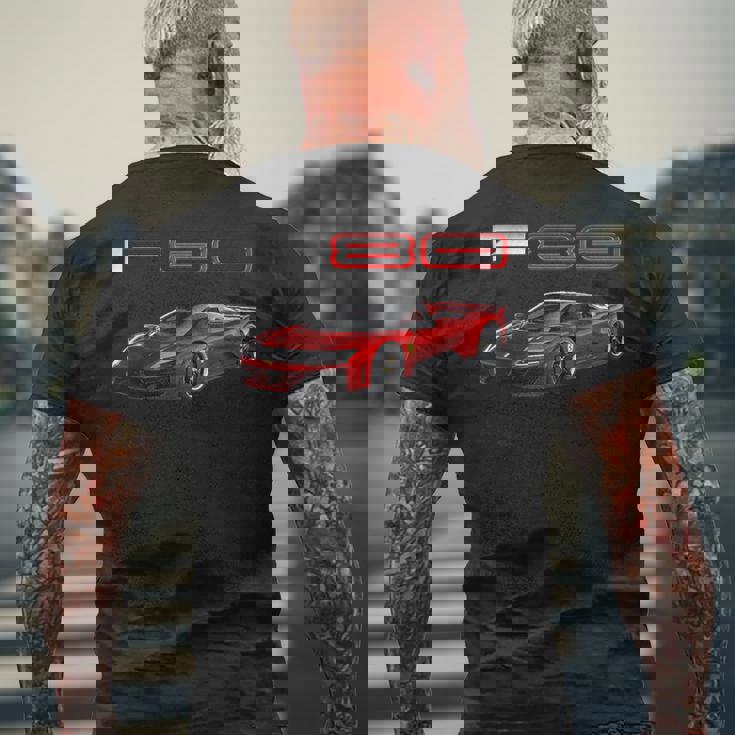 F80 イタリア ハイパー カー スー メンズTシャツ バックプリント 高齢者への贈り物