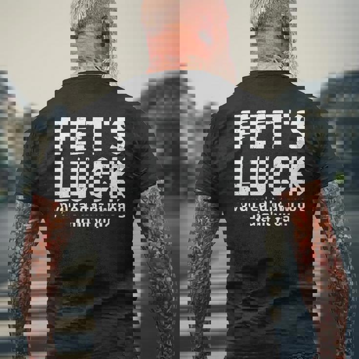 Fet's Luck メンズTシャツ バックプリント 高齢者への贈り物