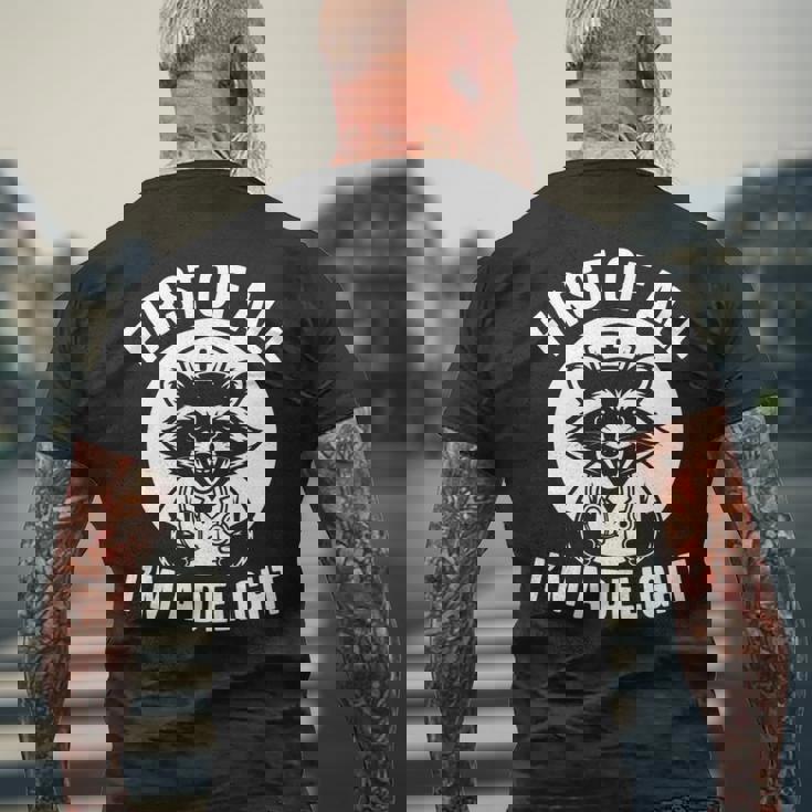 First Of All I'm A Delight アライグマ 看護師 面白い 長袖tシャツ メンズTシャツ バックプリント 高齢者への贈り物