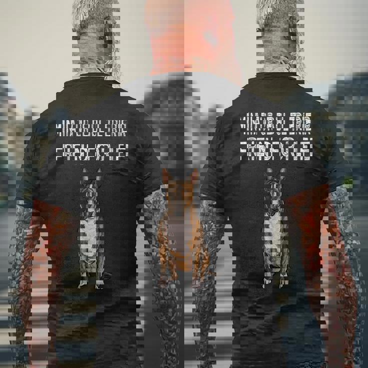 Friend For Life Of Bull Terrier ミニチュアドッグ メンズTシャツ バックプリント 高齢者への贈り物