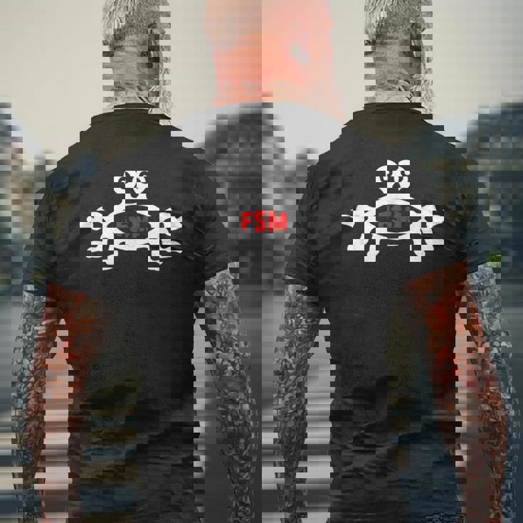 Fsm フライングスパゲッティモンスター メンズTシャツ バックプリント 高齢者への贈り物