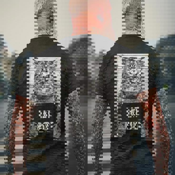 Cats Picture I Hate Peopleaying メンズTシャツ バックプリント 高齢者への贈り物