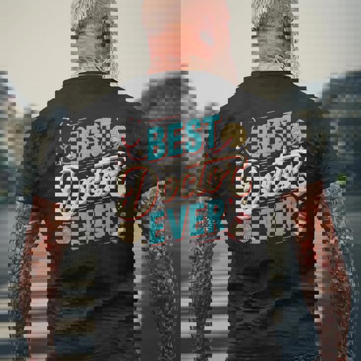 Doctor Memes テキスト Doctors Best Doctor Ever メンズTシャツ バックプリント 高齢者への贈り物