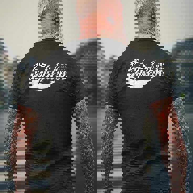 Enjoy Capitalism メンズTシャツ バックプリント 高齢者への贈り物