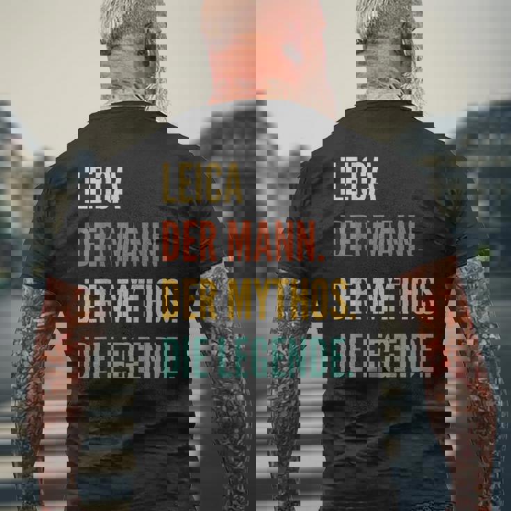 German First Name Leica メンズTシャツ バックプリント 高齢者への贈り物