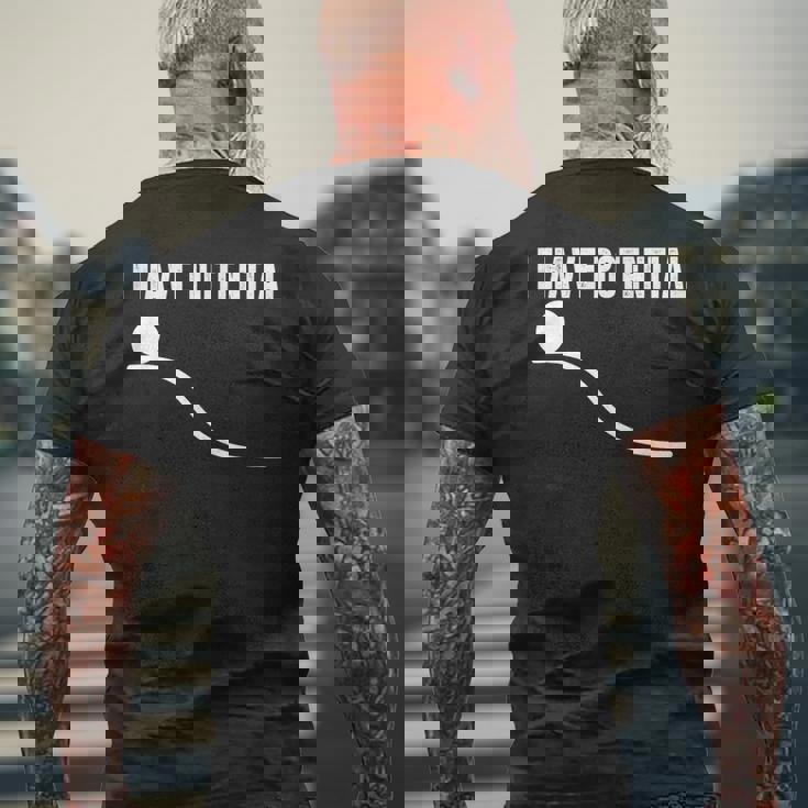 I Have Potential Pun Gag ギフト エンジニア医師 メンズTシャツ バックプリント 高齢者への贈り物