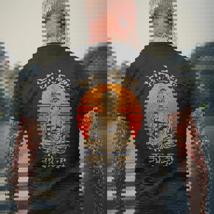 Let Thathit Go ブッダシャツ メンズTシャツ バックプリント 高齢者への贈り物