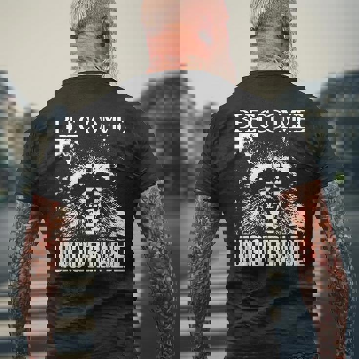 Raccoon Become Ungovernable Raccoon メンズTシャツ バックプリント 高齢者への贈り物