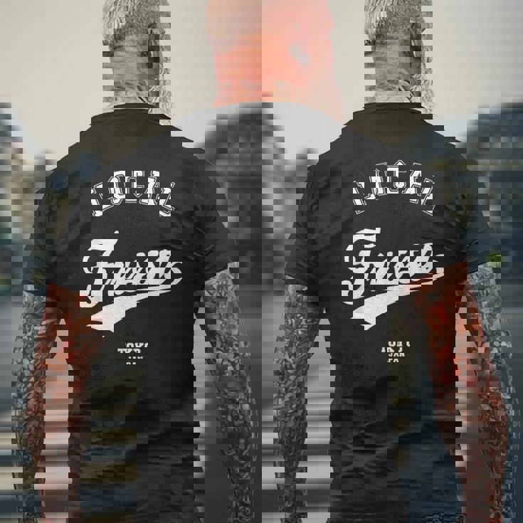 Fussa Local 福生ローカル 故郷 メンズTシャツ バックプリント 高齢者への贈り物