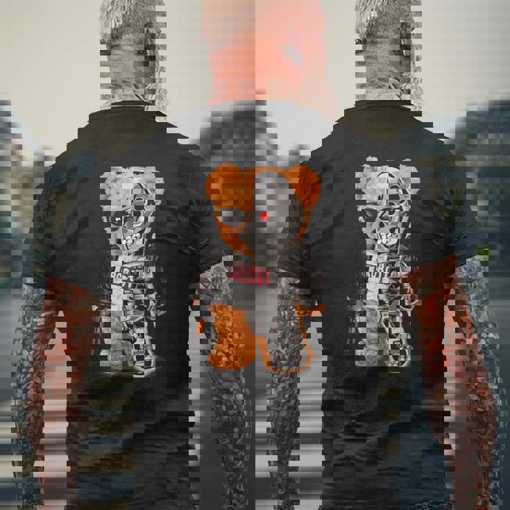 Future Is Now テディベアロボット メンズTシャツ バックプリント 高齢者への贈り物