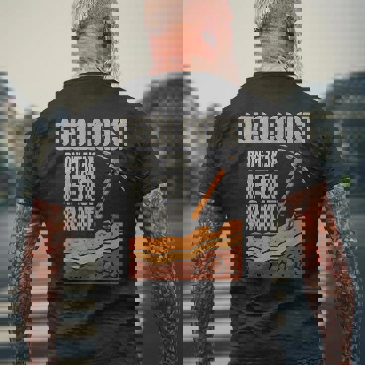 Geologist Don't Take For Granite メンズTシャツ バックプリント 高齢者への贈り物