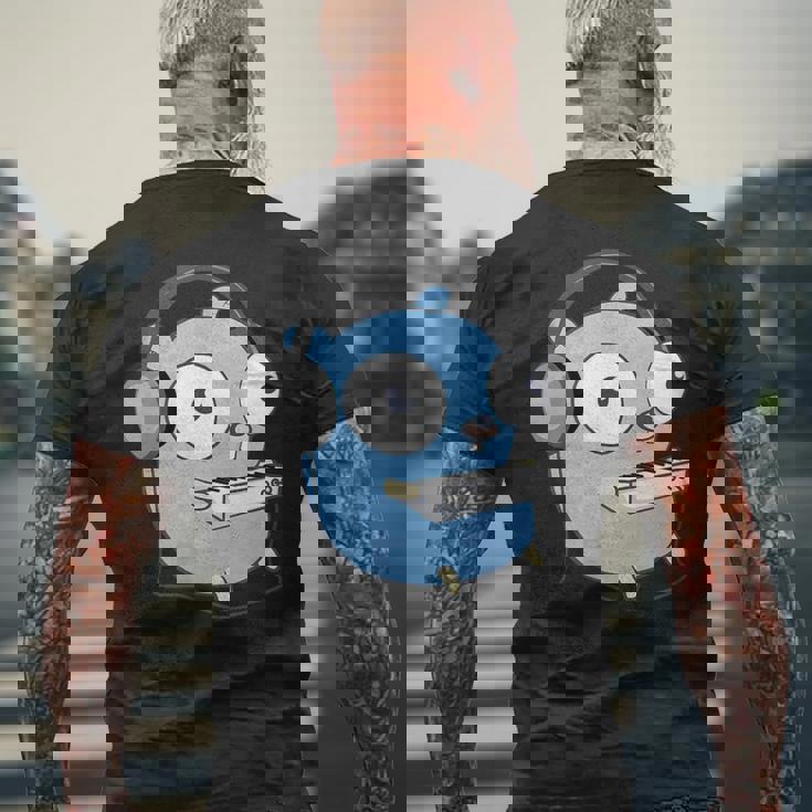 Go Developer Golang Music Goper メンズTシャツ バックプリント 高齢者への贈り物