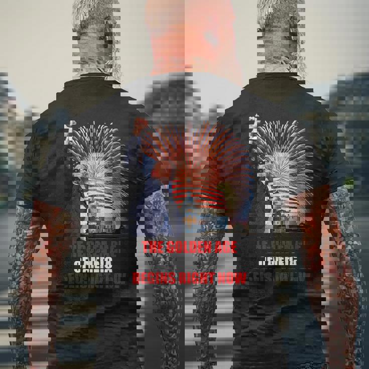 The Golden Age Of America Begins – Trump Inaugurationpeech メンズTシャツ バックプリント 高齢者への贈り物