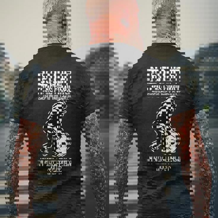 Gorilla Lifting Fitness ファニーデッドリフト ジム ワークアウト メンズTシャツ バックプリント 高齢者への贈り物