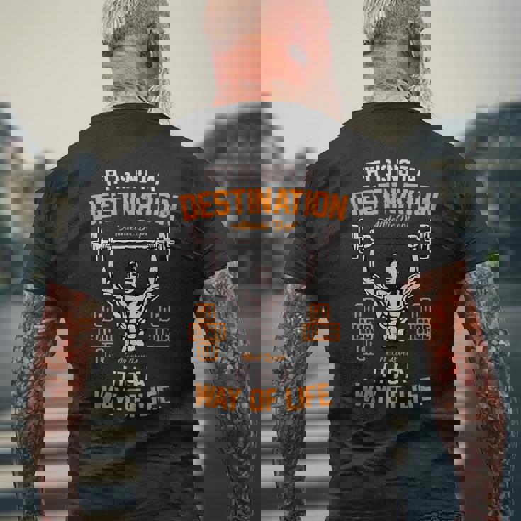 Gym Fitness Workout Bodybuilding Weightlifting Training メンズTシャツ バックプリント 高齢者への贈り物