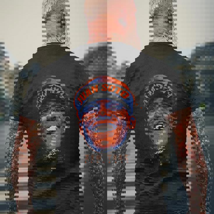 Headshot Juanoto New York Baseball Mlbpa メンズTシャツ バックプリント 高齢者への贈り物