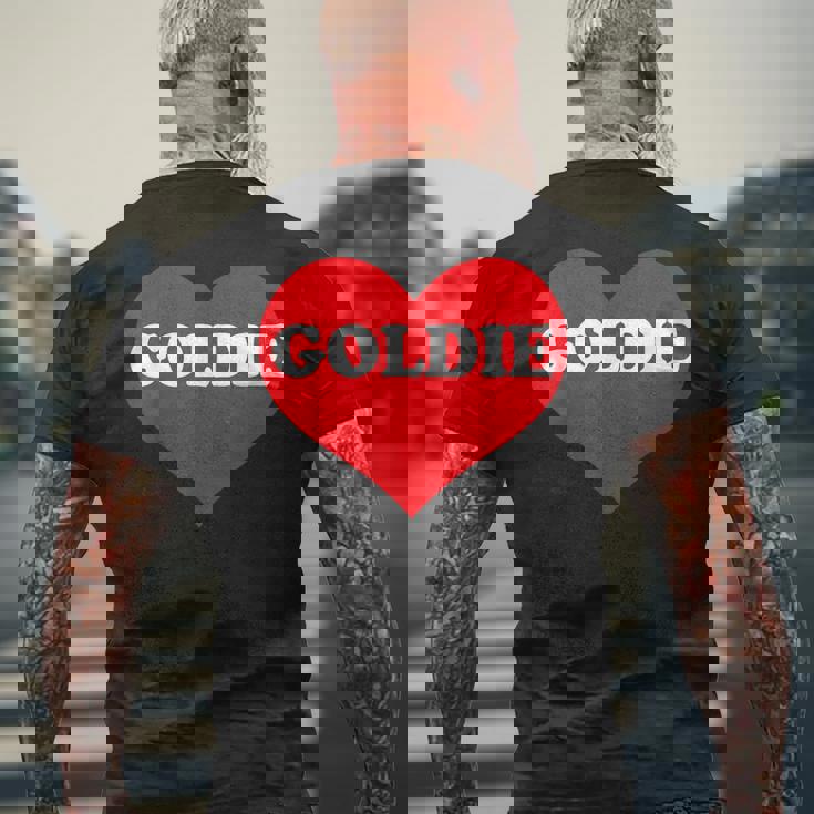 I Heart Goldie I Love Goldie カスタマイズ可 メンズTシャツ バックプリント 高齢者への贈り物